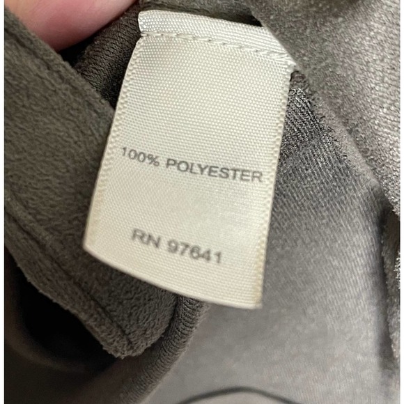 J.jill Women's Faux Suede Button‎ Down Blouse Long Sleeve Brown Size Small - Picture 6 of 6